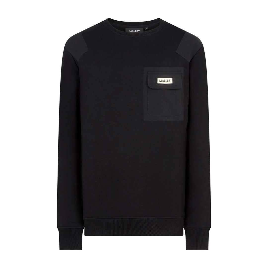 Nylon Patch Crew Black