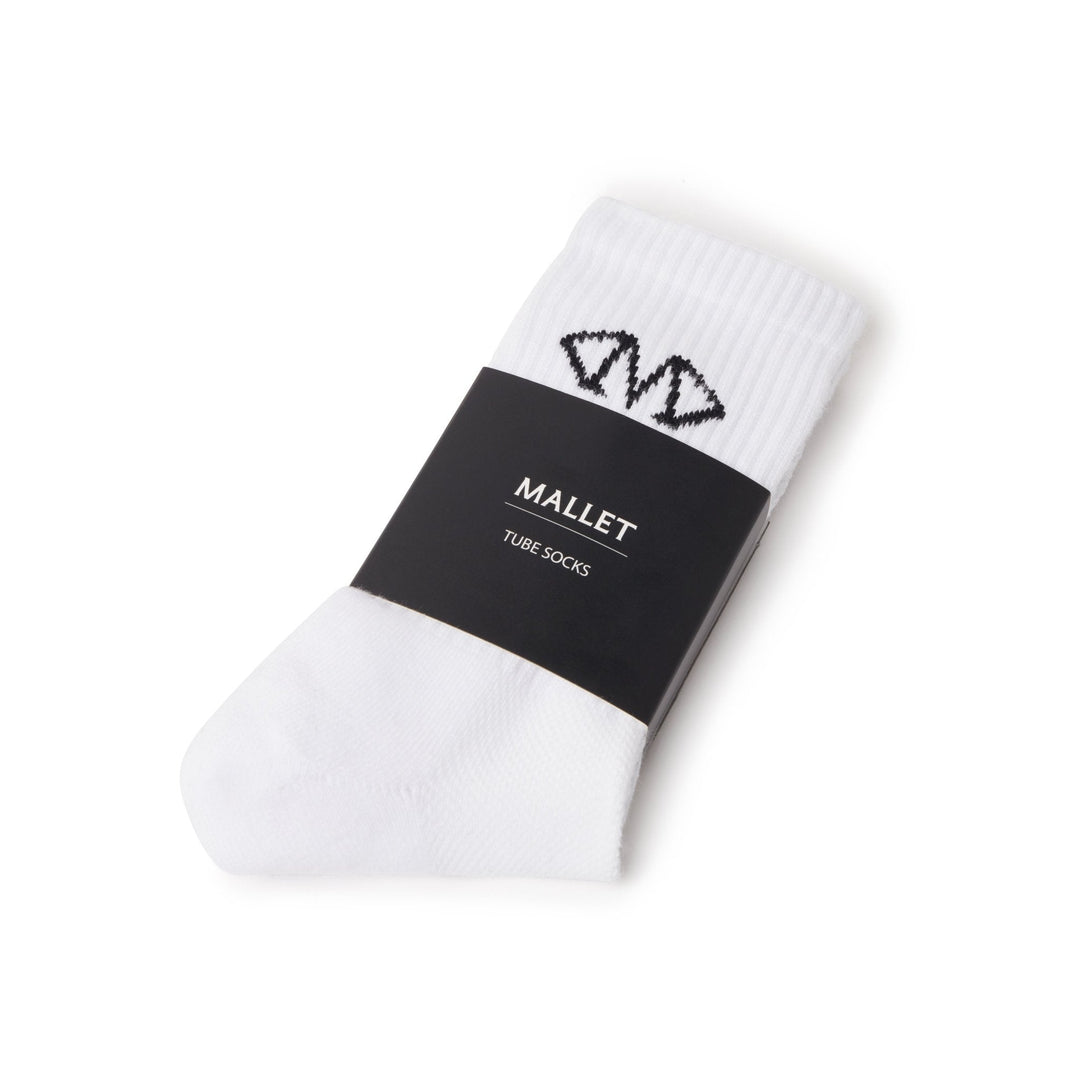 Mallet Socks Diamond Monogram Single White