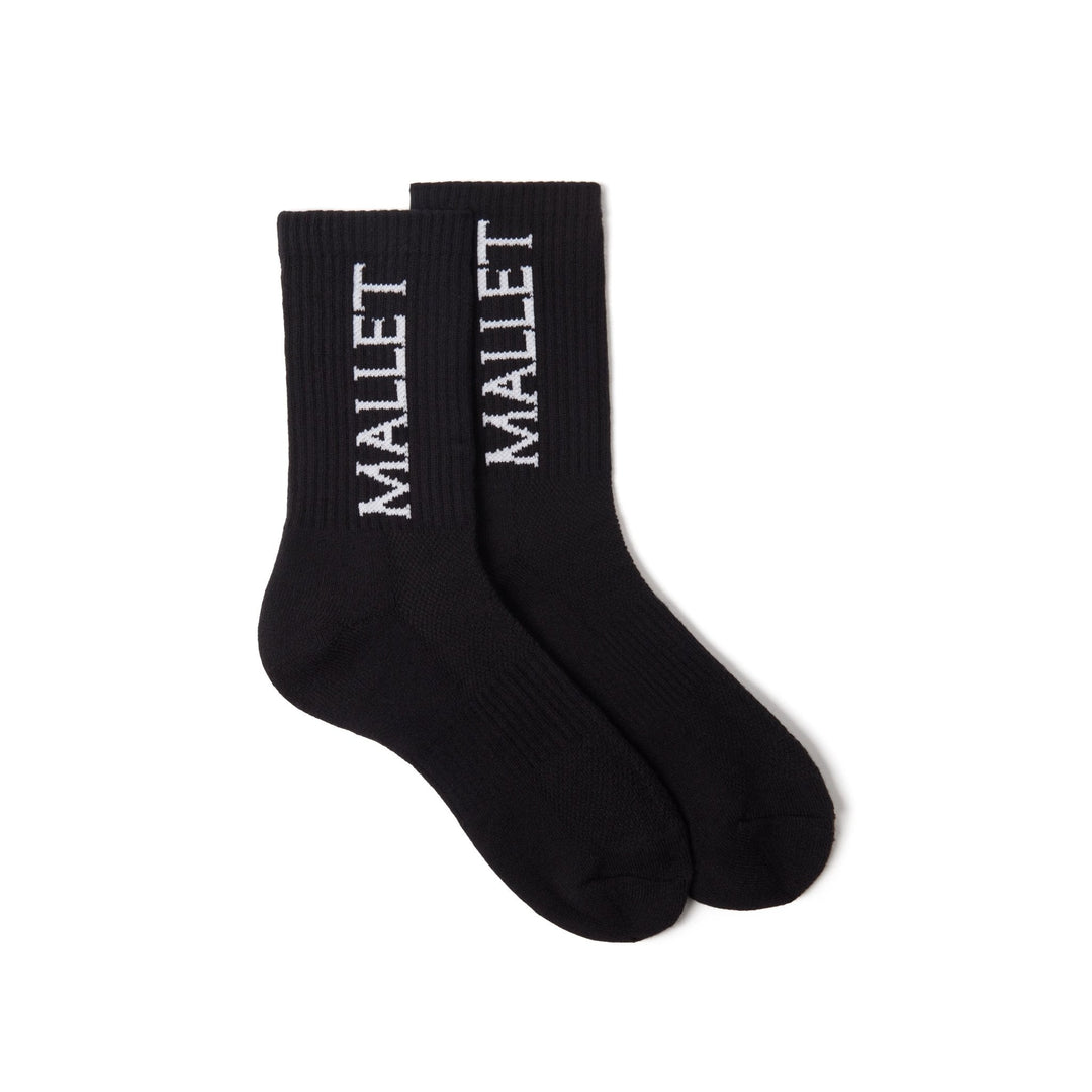 Mallet Socks Large Logo Single Black