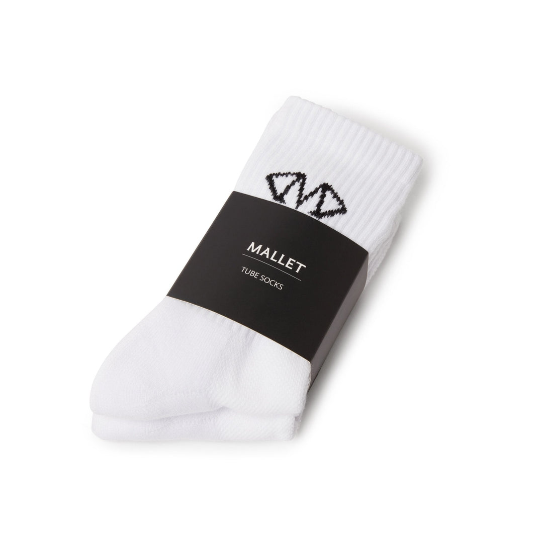 Mallet Socks Diamond Monogram 2 Pack White