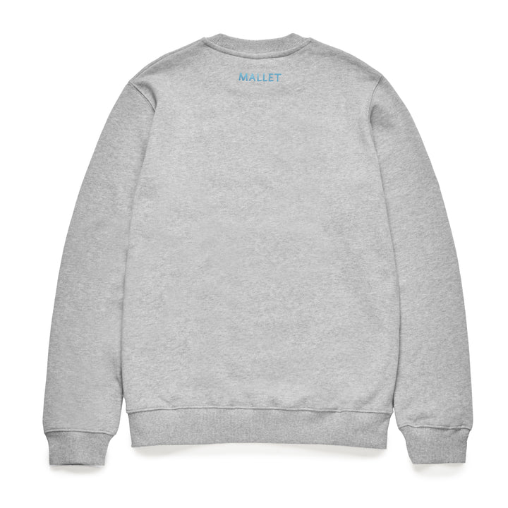 Spray Logo Crewneck Organic Heather Blue