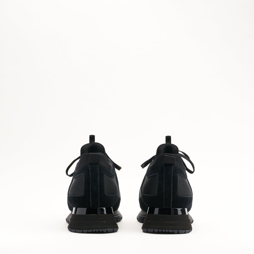 MALLET Diver Essential Men's Black Gloss Leather Sneakers