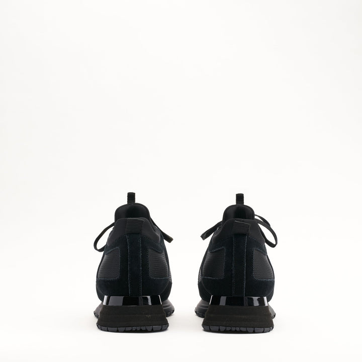 MALLET Diver Essential Men's Black Gloss Leather Sneakers