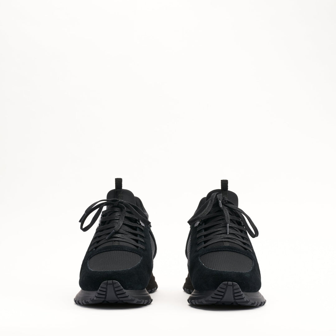 MALLET Diver Essential Men's Black Gloss Leather Sneakers