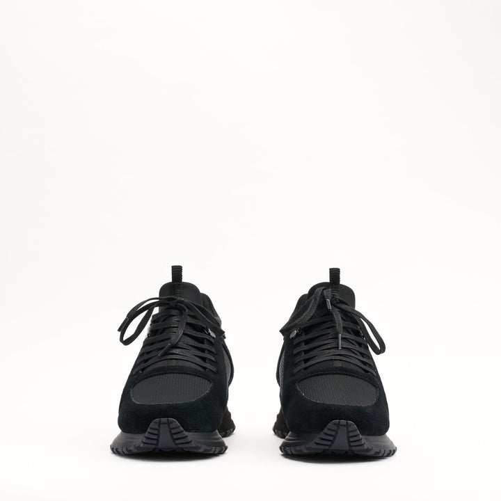 MALLET Diver Essential Men's Black Gloss Leather Sneakers