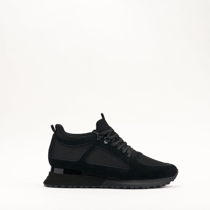 MALLET Diver Essential Men's Black Gloss Leather Sneakers