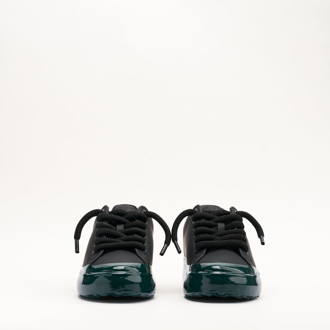 MALLET GRFTR Lite Men's Black Green Fade Dip Leather Sneakers