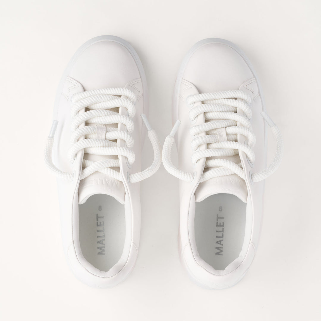 MALLET GRFTR Lite Men's White Soft Leather Sneakers