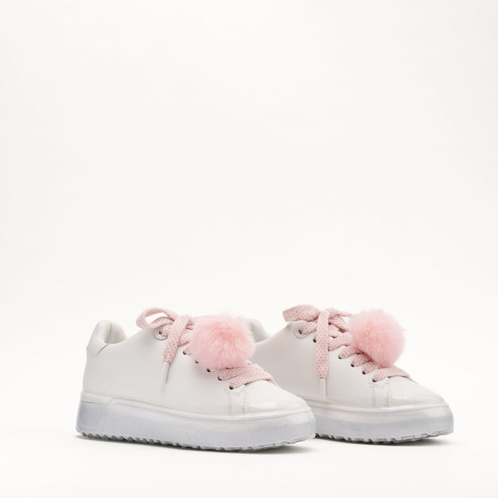 MALLET GRFTR Lite Women's White Silver Dip Leather Sneakers