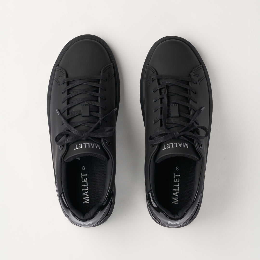 MALLET GRFTR Lite Men's Black Matt Leather Sneakers