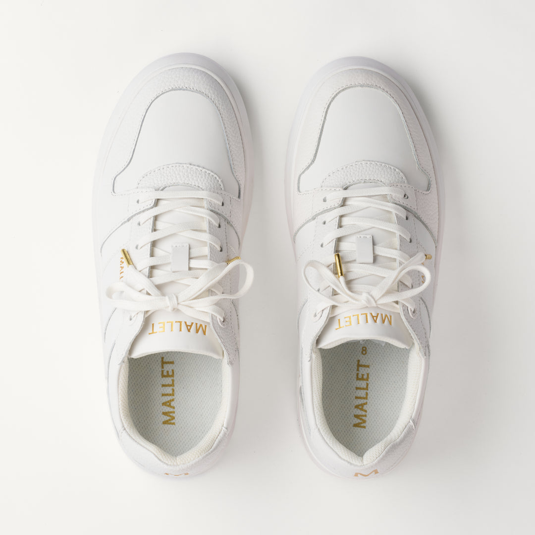 MALLET Hoxton Lite Men's White Leather Sneakers
