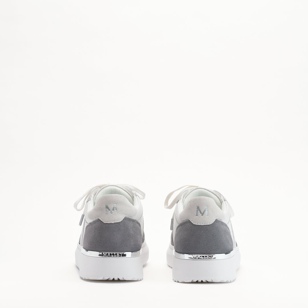 MALLET Hoxton Lite Men's White Grey Leather Sneakers
