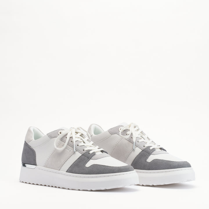 MALLET Hoxton Lite Men's White Grey Leather Sneakers