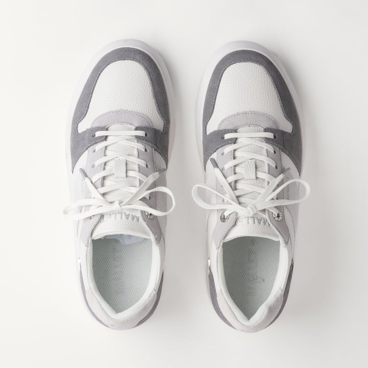 MALLET Hoxton Lite Men's White Grey Leather Sneakers