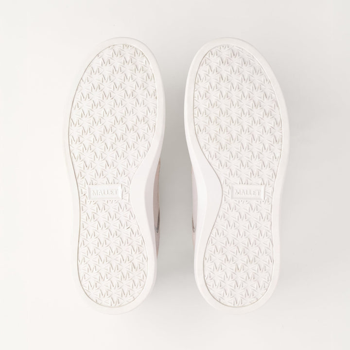 MALLET Kingsbury Men's White Grey Leather Sneakers