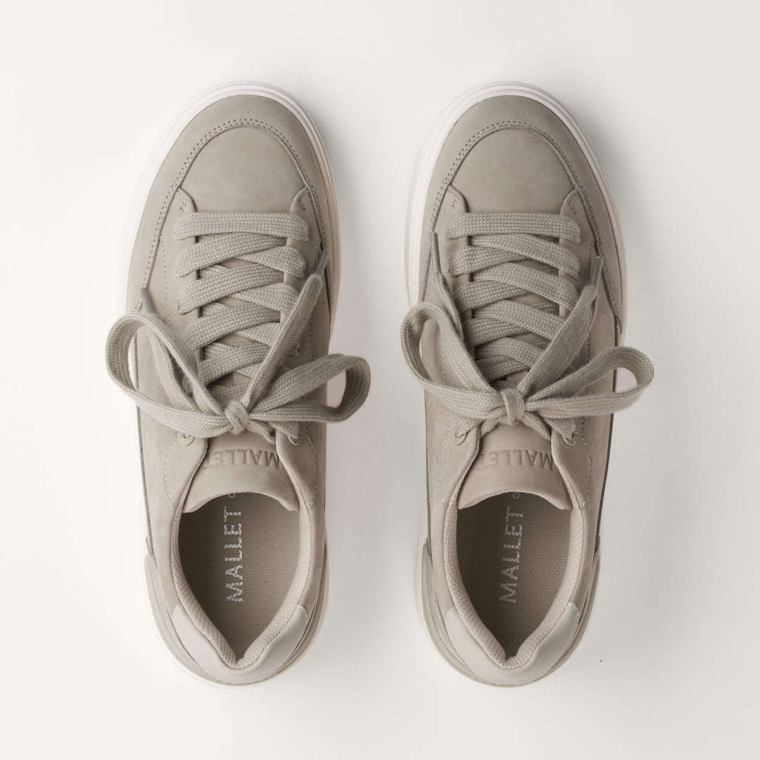 MALLET Lansbury Men's Neutral Nubuck Leather Trainers