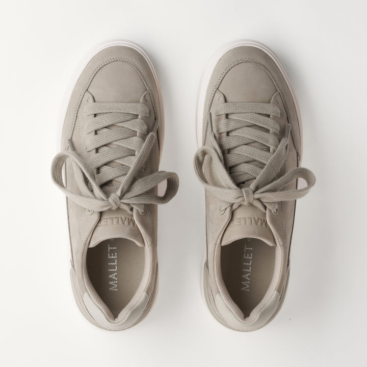 MALLET Lansbury Men's Neutral Nubuck Leather Trainers