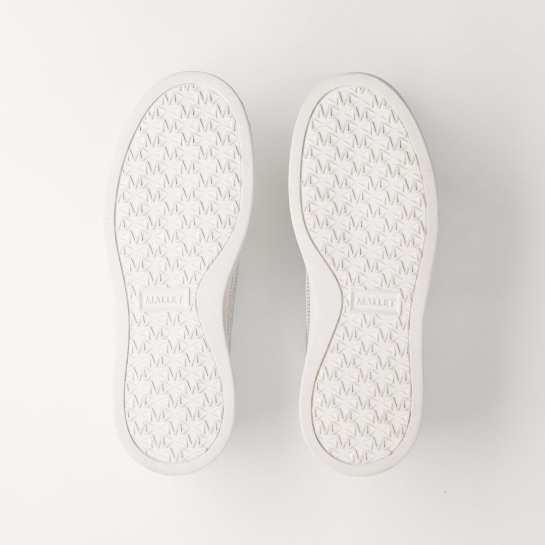 MALLET Lansbury Women's White Silver Sparkle Sneakers