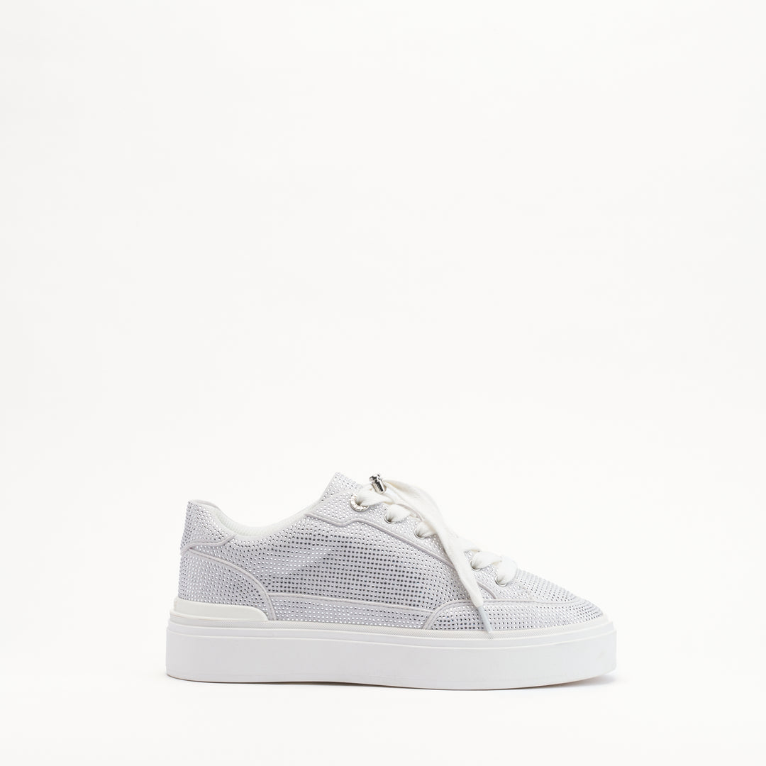 MALLET Lansbury Women's White Silver Sparkle Sneakers