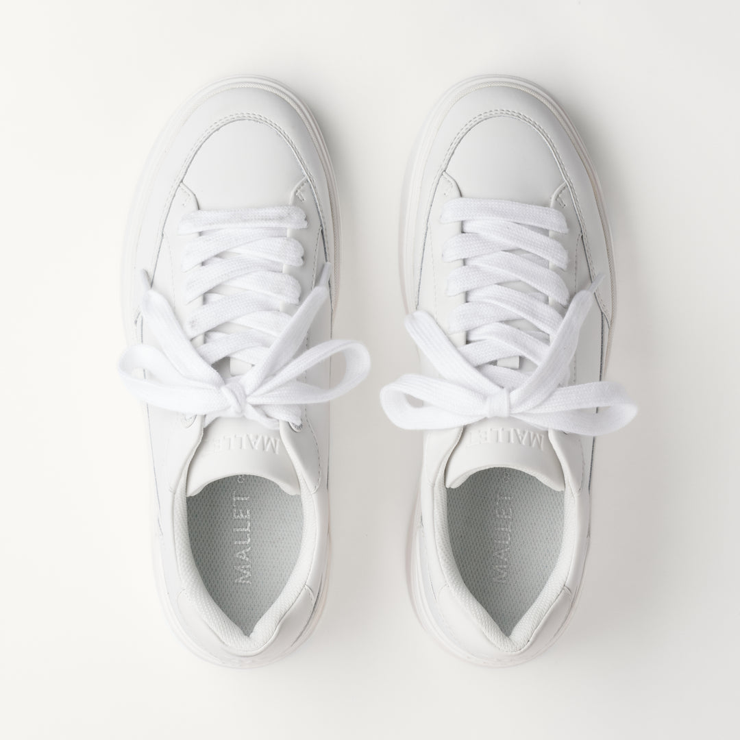 MALLET Lansbury Men's White Leather Sneakers