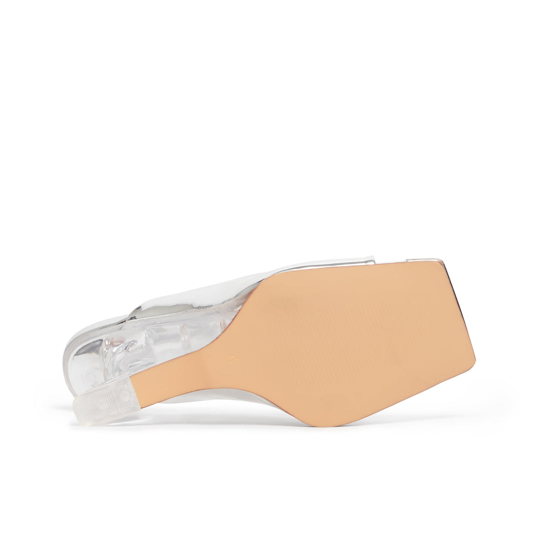 Amber Metallic Silver Womens