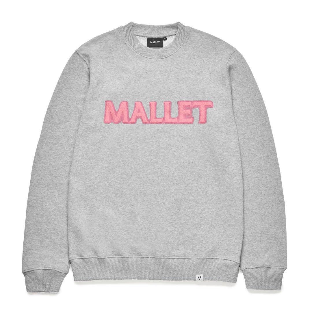 Spray Logo Crewneck Organic Heather Pink