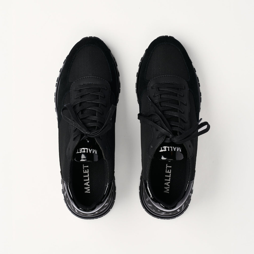 MALLET Popham Gas Essential Men's Black Leather Sneakers