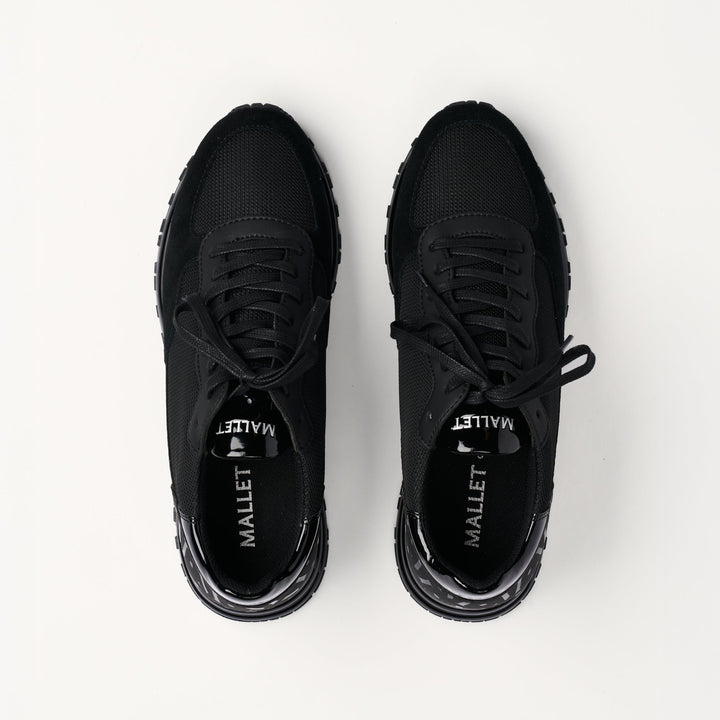 MALLET Popham Gas Essential Men's Black Leather Sneakers