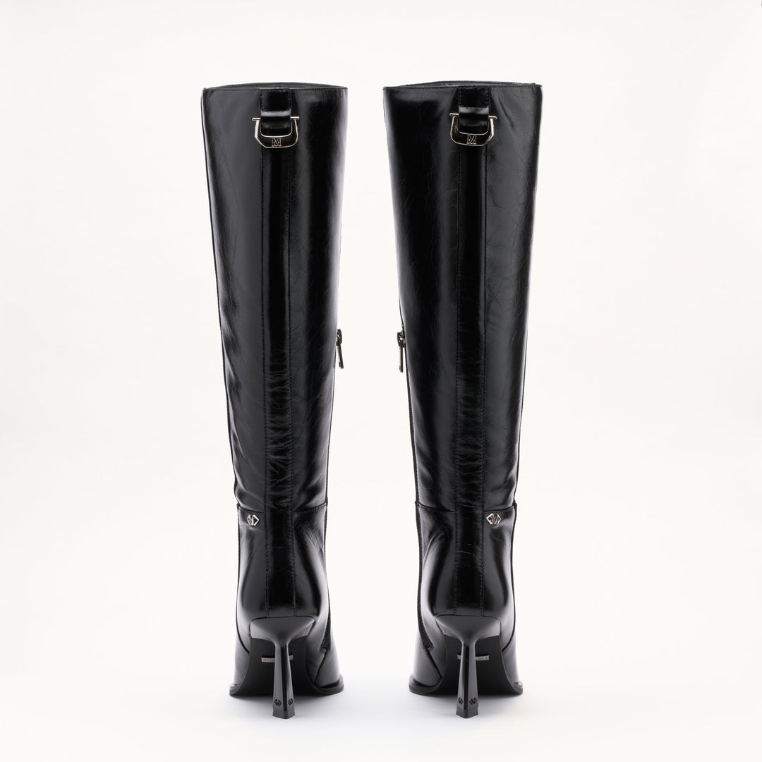 MALLET Sienna Women's Black Leather Knee High Boots