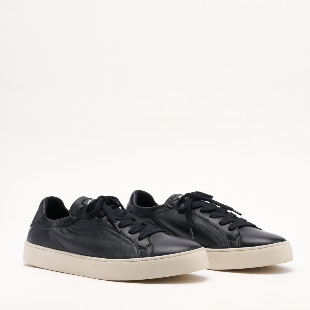 MALLET Sona Men's Black Soft Leather Sneakers