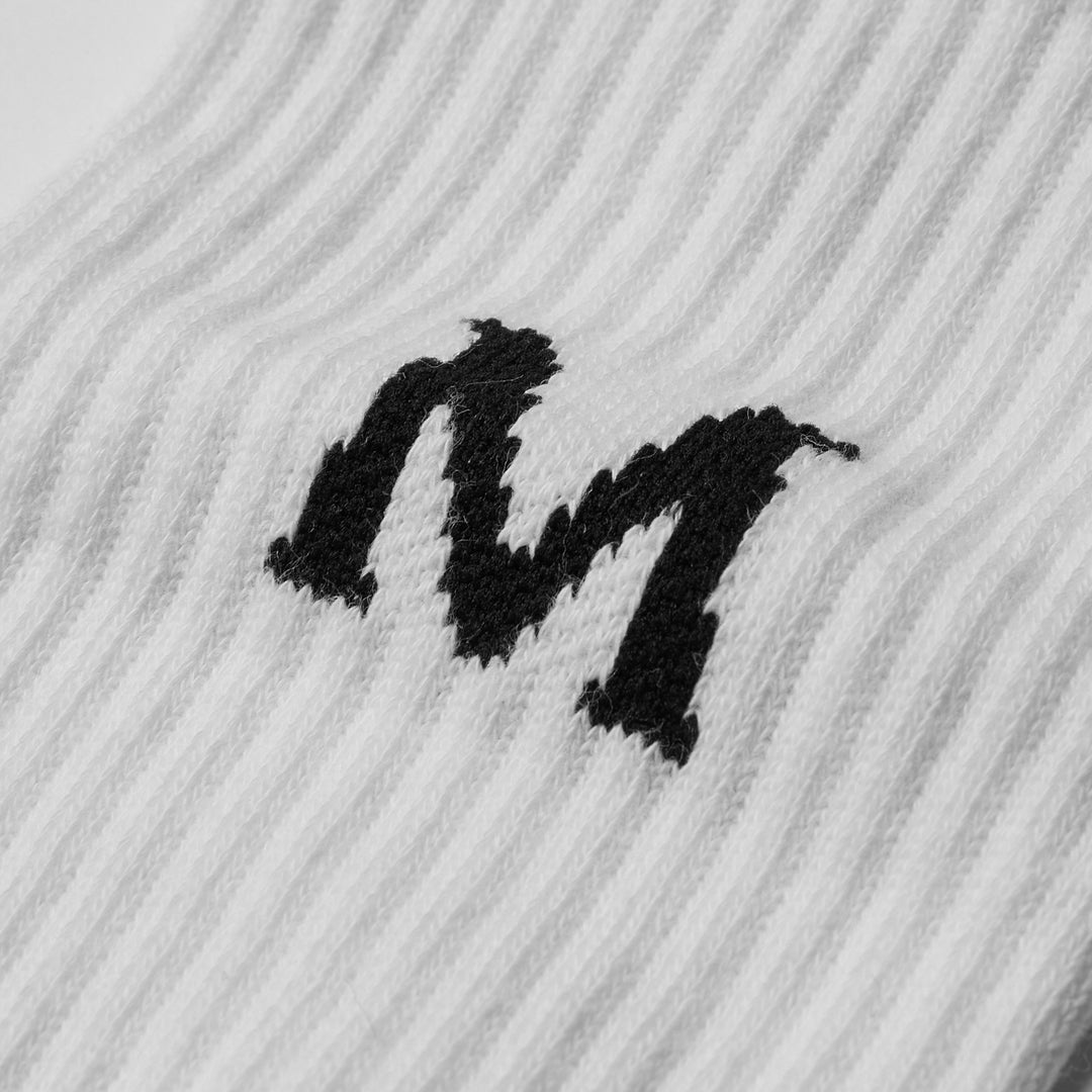 Monogram Logo Socks White