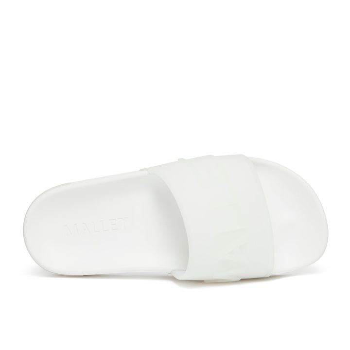 Serif Slide Clear White Womens