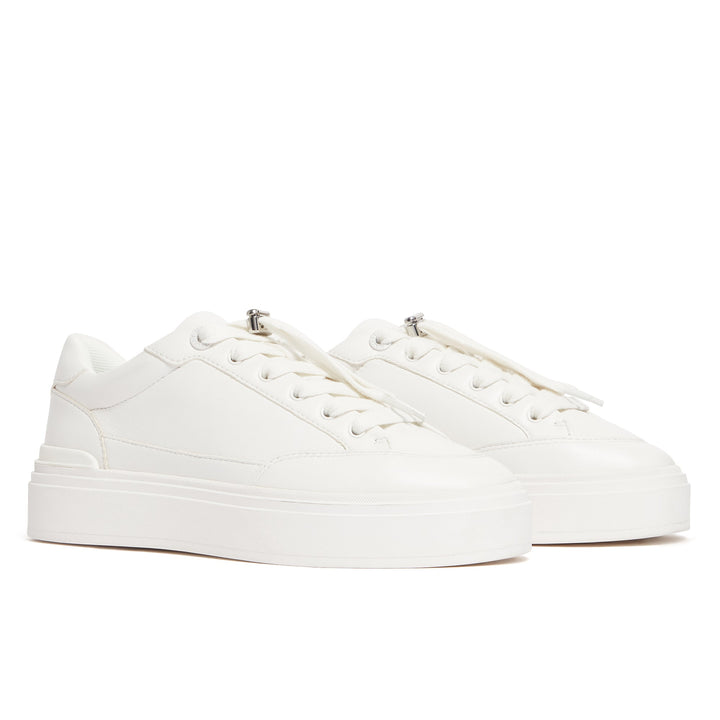 Lansbury White Leather Womens