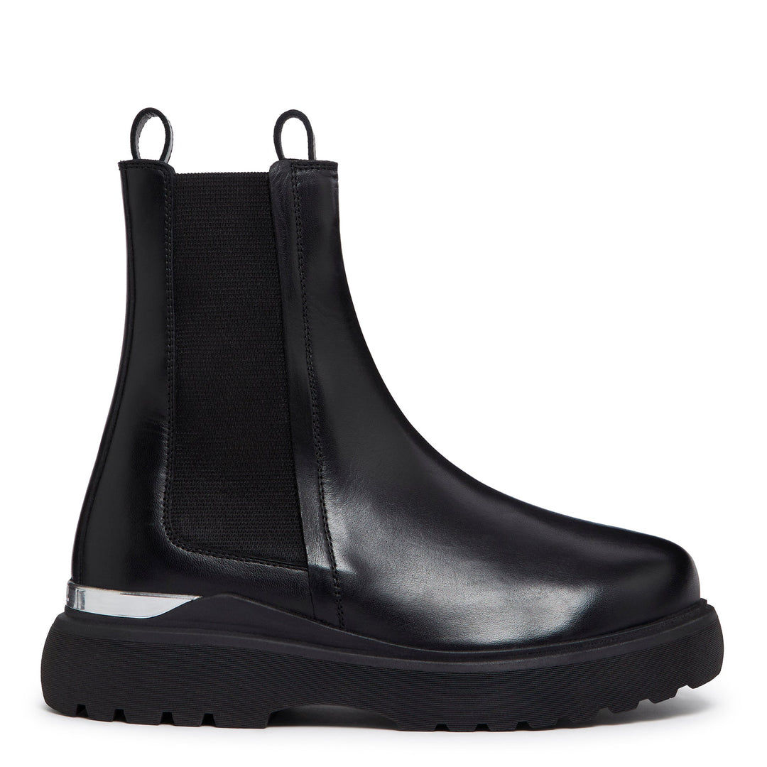 Rosemary Boot Black Silver Womens