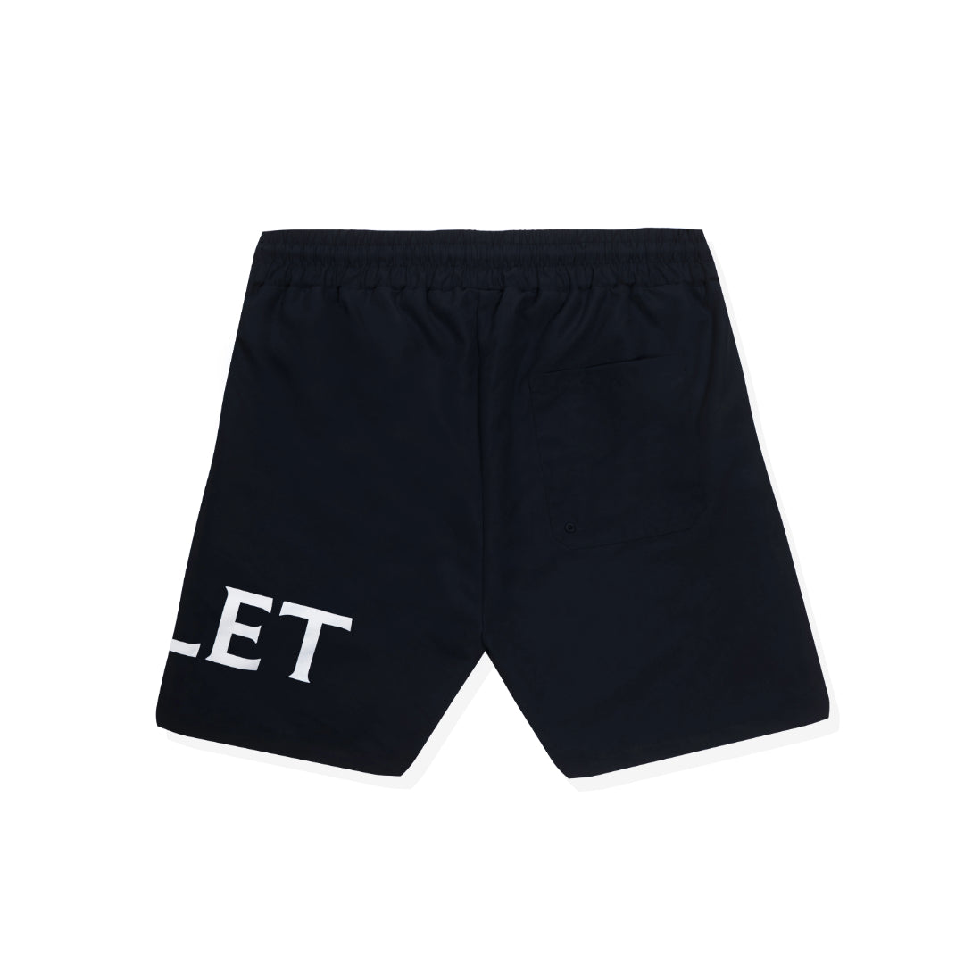 Mallet Large Logo Swim Short Black