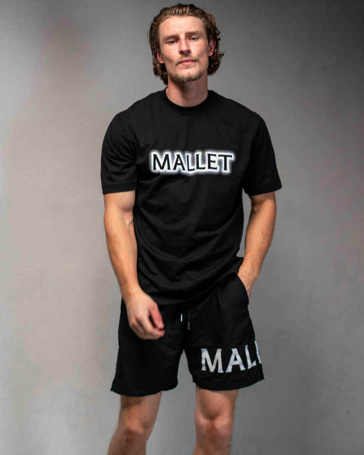 Mallet Large Logo Swim Short Black