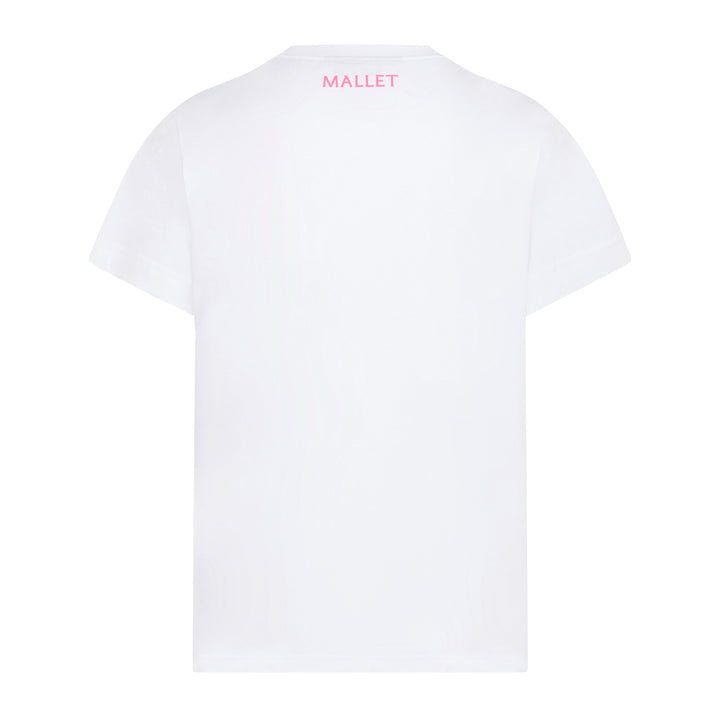 Spray Print Logo Tee - White Pink