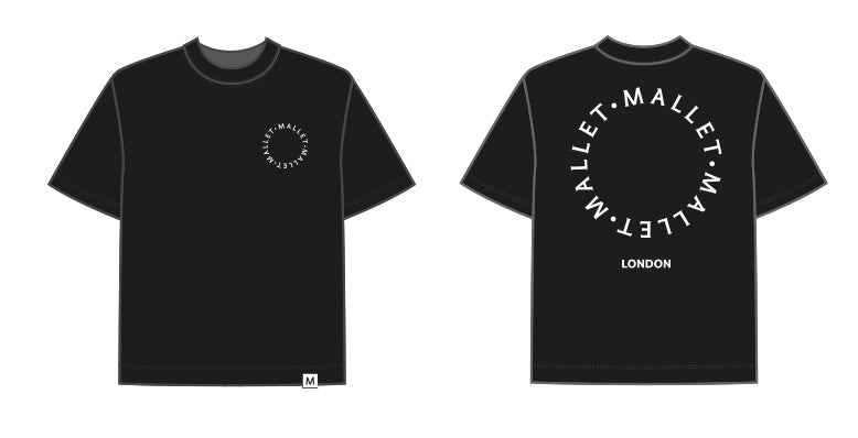 Circle Logo Print Tee - Black